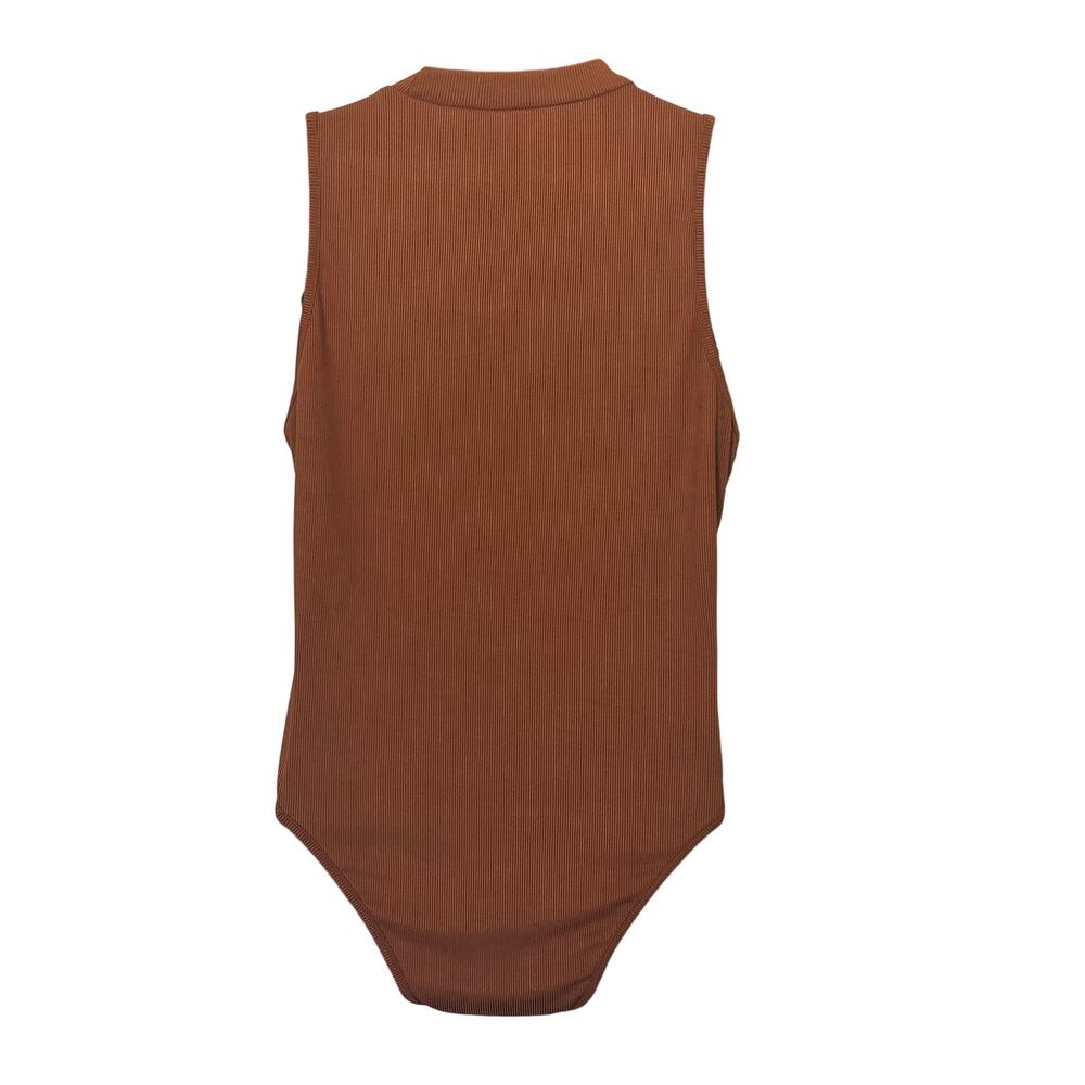 SHEIN Curve Solid Brown Sleeveless Snap Close Crew Neck Bodysuit Size 3XL - Picture 6 of 10